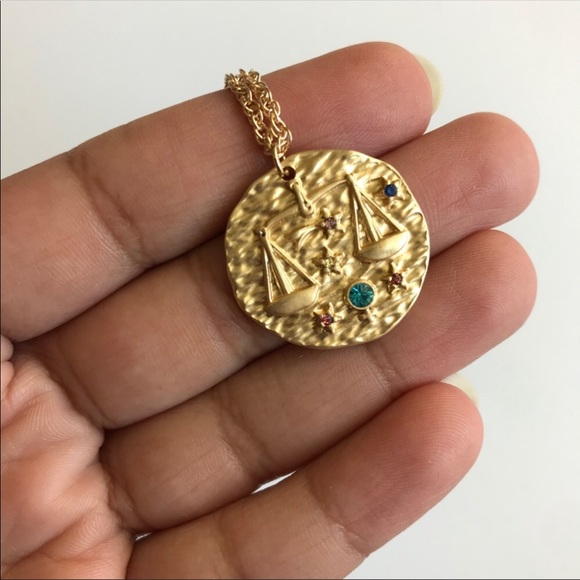 Crystal Zodiac Coin Necklace - Picture 5 of 7